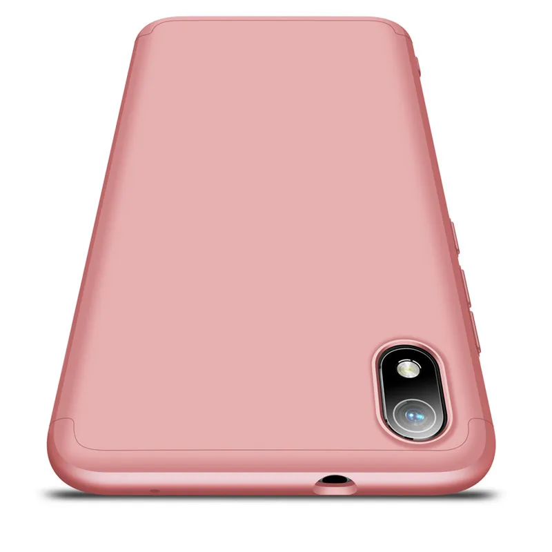 rose golden case 360 Защитный Передний+ задний стекло чехол huawei honor 7c aum-l41 7c pro Жесткий армированный чехол honor 8a 8 a case телефона чехлы на honor 7c pro чехол хонор 7с aum-l41 чехол хонор 8a хонор 8 а чехол хонор 7с про - Цвет: rose golden case