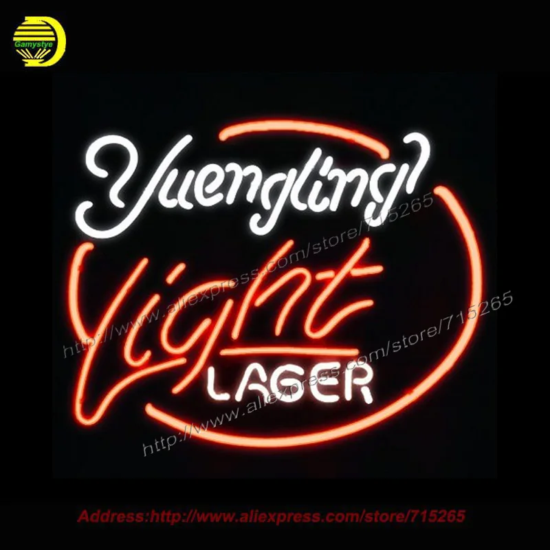 YUENGLING LIGHT LAGER пивной винный неоновый свет вывески стеклянная трубка Неоновая