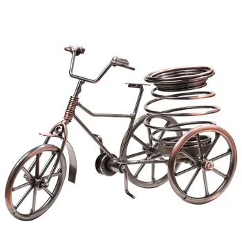 

Vintage Bicycle Miniature Model Iron Bike Figurines Pen Holder Handmade Desktop Decor Ornament Retro Craft Home Decoration Gifts