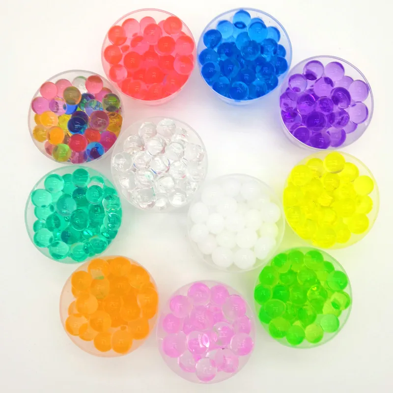Water Beads Pearl Shaped Crystal Soil Water Beads Mud Grow Magic Jelly Balls Wedding Home Decor Hydrogel 300 PCS/lot