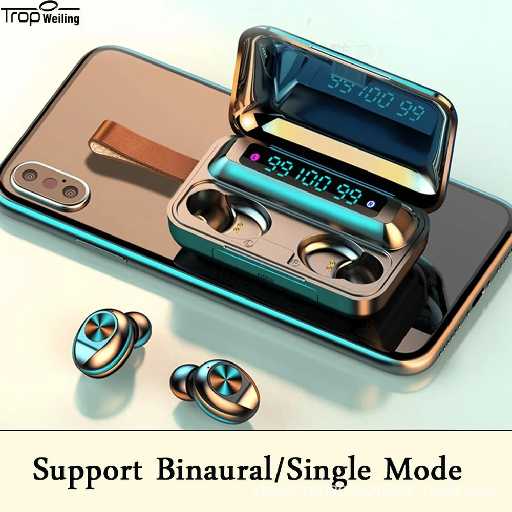 TWS F9 11 Bluetooth V5 0 Headphones 3D Stereo Sports Wireless Earphones with Dual Microphone Wireless Bluetooth Earbuds