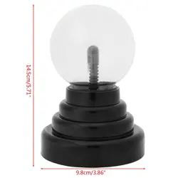 Новый стеклянный плазменный шар Горячая магия USB Сфера светильник с молнией внутри свет Вечерние черные база DXAF