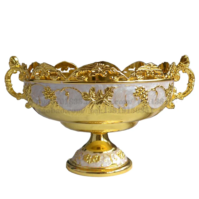 gold Модная качественная Роскошная модная домашняя тарелка с фруктами Ktv, конфетная тарелка, блюдо в Европейском стиле, Wy10284 - Цвет: gold