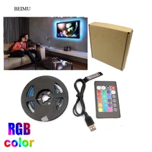 3 фута RGB USB Светодиодная лента светильник 5050 USB Tira светодиодный 5 в Гибкая неоновая RGB лента Fita светодиодный светильник s ТВ ПОДСВЕТКА фоновый светильник ing