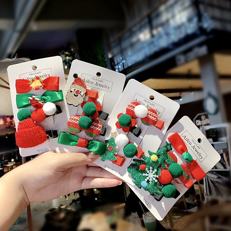 1 комплект Новые рождественские подарки для девушка шпилька милые заколки для волос украшение ободок Детские Модные аксессуары для волос