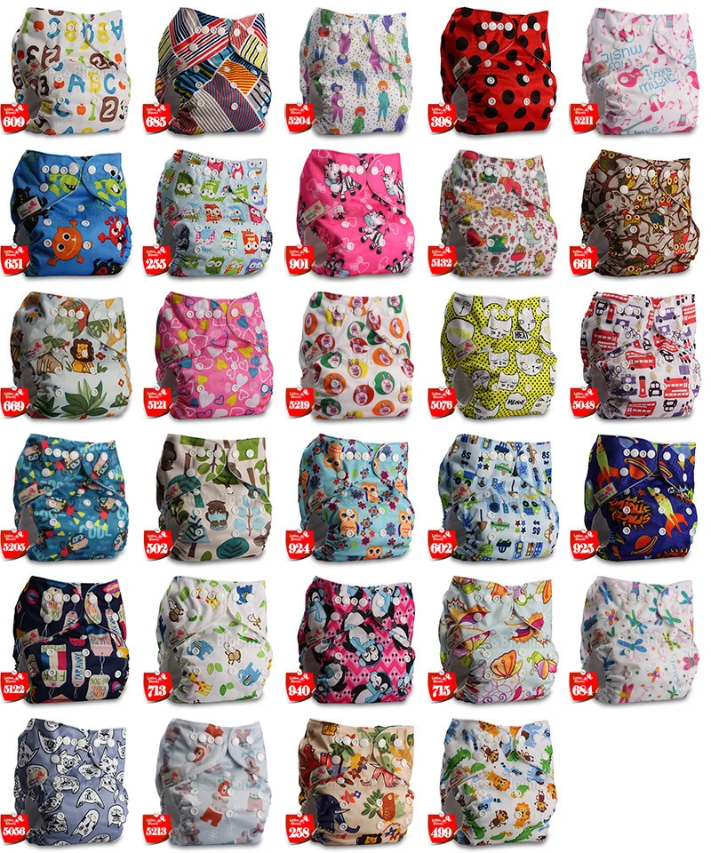 [Littles&Bloomz] Детские моющиеся тканевые подгузники одного размера, многоразовые карманные подгузники с вкладышами, доступные для детей 0-3 лет, 3-15 кг, один размер