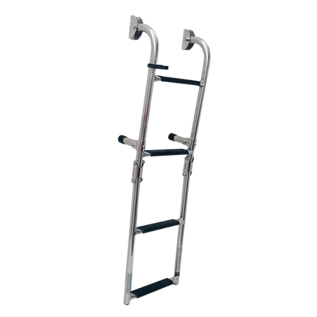 4 Step Stainless Steel Telescoping Boat Ladder - Dock Folding Ladder