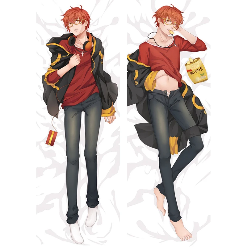 Galgame Mystic Messenger hot аниме персонажи крутой мальчик Jumin Han & Zen 707 наволочка для