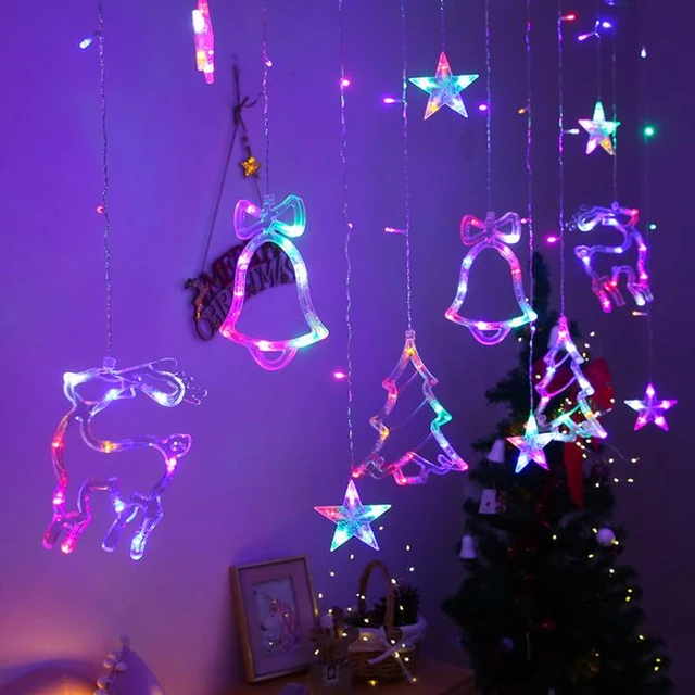 Rideau guirlande lumineuse Led pour salon, mariage, noël, décoration de  maison, décoration de chambre à coucher, 5z - AliExpress