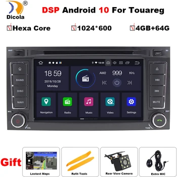 

IPS DSP Android 10 4G+64G CAR GPS For VW Volkswagen Touareg T5 Transporter Multivan dvd player radio multimedia navigation PC