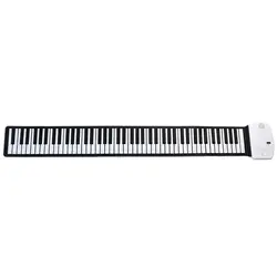 Портативный 88 клавиш рулонное пианино цифровая клавиатура пианино мягкая электронная клавиатура перезарядка батареи стандартное