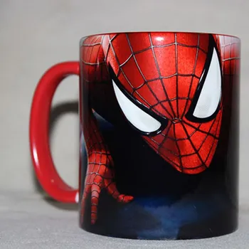 

New Disney Spiderman Cartoon Water Cup Coffee Tea Milk Ceramic Mug Home Office Collection Cups Festival Student Cup Gifts
