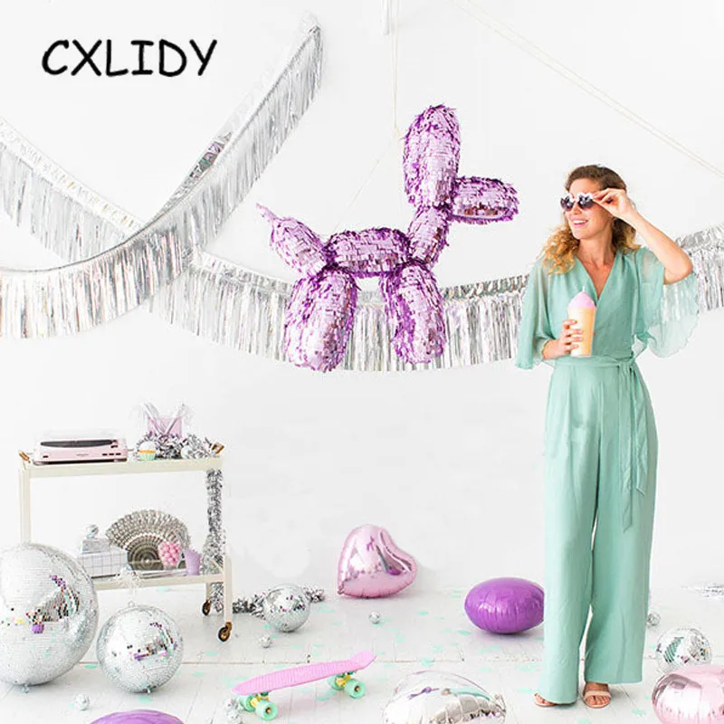 120x35cm Tassel Door Rain Curtains Metallic Foil Fringe Curtain Party Wedding Backdrop Decorations Metallic Tassels SAD16 (7)