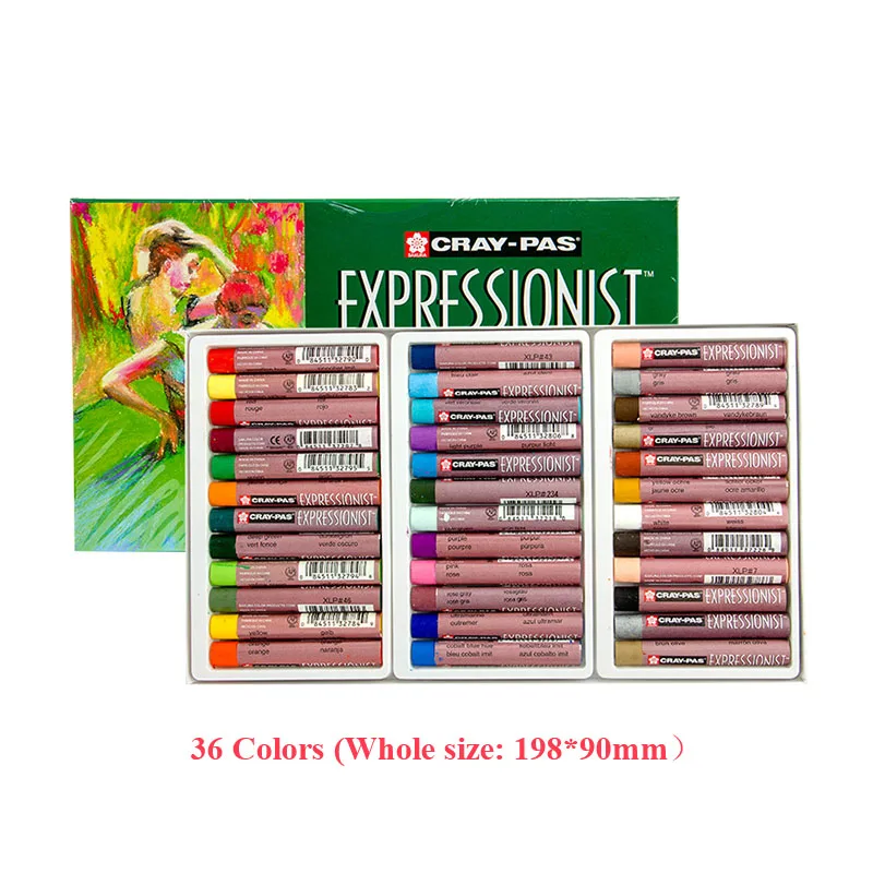 SAKURA XEP/XLP набор для масляной пастели 12/16/25/36/50 Цвета цилиндрический мелки моющиеся студент Рисование граффити товары для рукоделия - Цвет: XLP-36colors