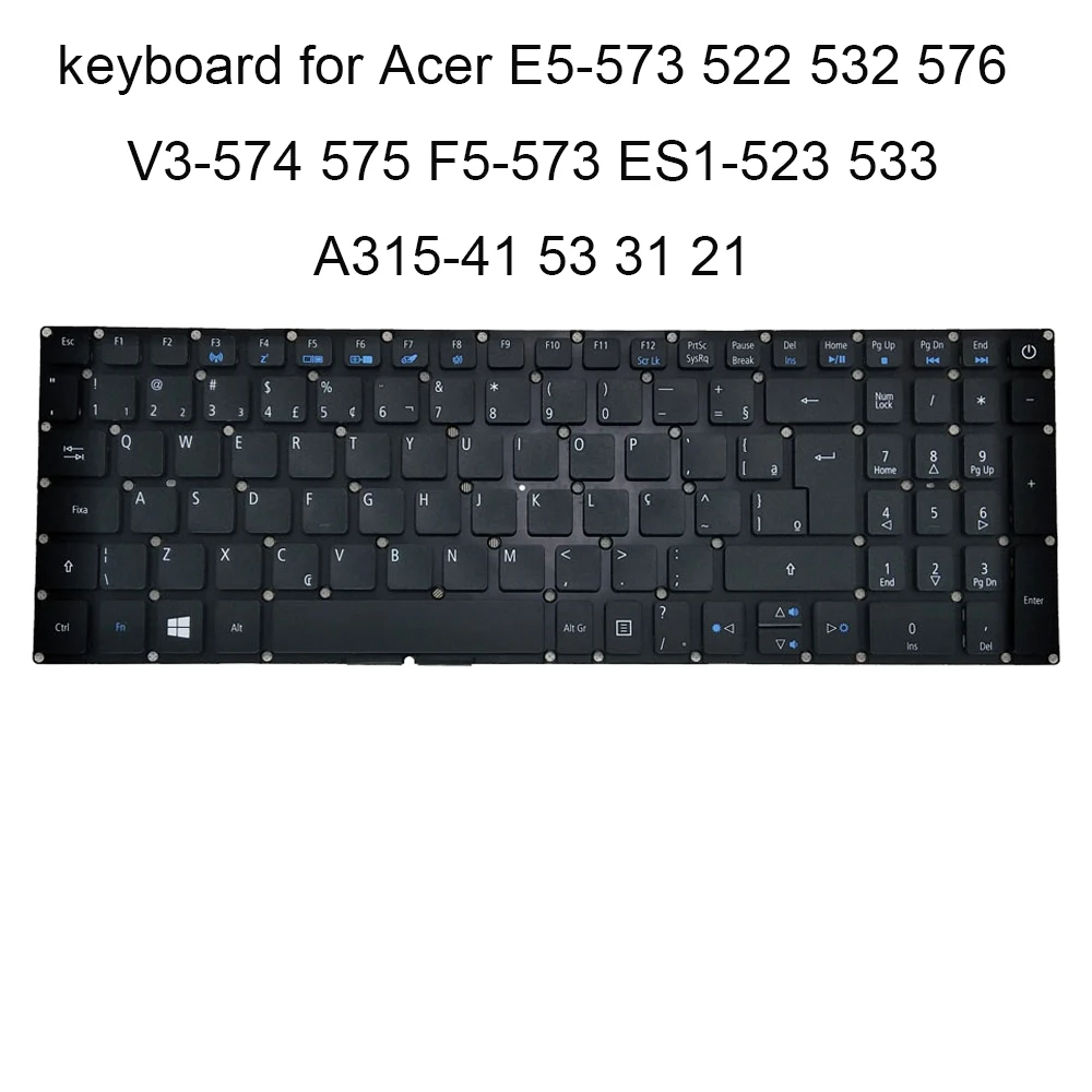 Brazil backlit keyboard for Acer Aspire E5-573 772 522 532 E5-574 V3 575  ES1 523 533 F5-771 Brazilian keyboards New LV5P-A50BRL