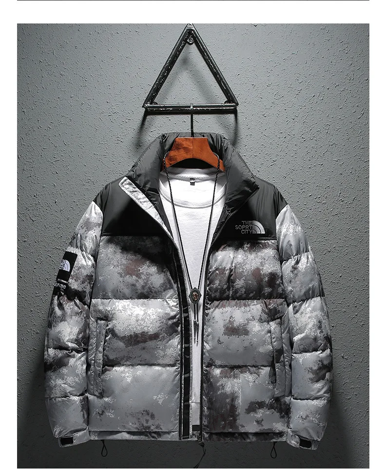 Мужская куртка с хлопковой подкладкой, зима, стиль, мужское пальто в европейском и американском стиле, популярный бренд, принт с буквами, толстое хлопковое пальто Me
