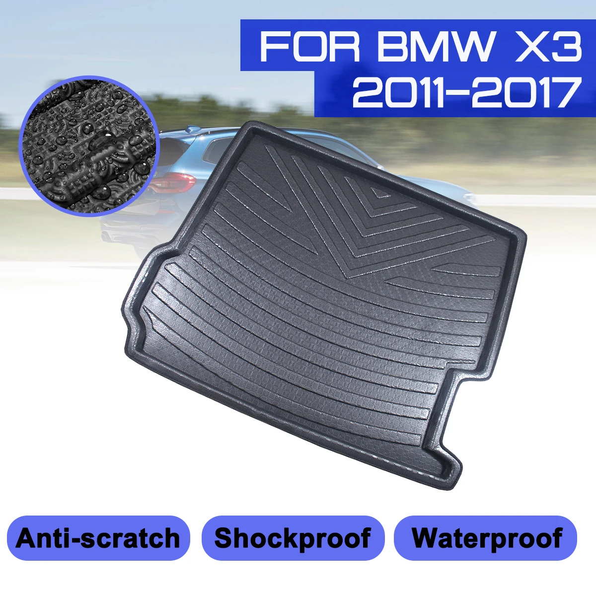 Для BMW X3 2011 2012 2013 2014 2015 2016 2017 автомобиля задний багажник коврик Водонепроницаемый
