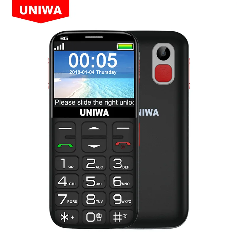 

New Style First Elder's Mobile Phone Unicom 3G Candy Bar Large Button SOS Loud Large Font with Base Long Standby