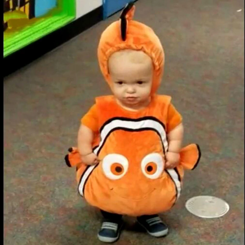 

Nemo Costume for Kids Fish Clownfish Nemo Costume Pixar Animated Film Finding Nemo Halloween Christmas Cosplay Costume for Kids