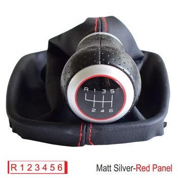 

Chrome/Matt Silver Car MT Gear Shift Knob With Leather Gaiter Boot For Audi A6 C5 (1997-2001)/A4 (1998-2000)/A8 D2 (1996-2003)