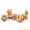 Bescon Fruit Polyhedral Dice Set, Novelty RPG Dice set of 7 1