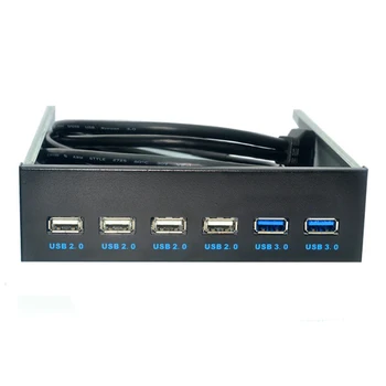 

HOT-for Desktop USB3.0 Optical Drive Front Panel 5.25Inch USB HUB 9PIN 19PIN to 4Ports USB2.0+ 2Ports USB 3.0