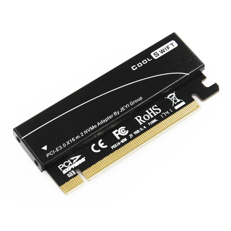 Cool Swift Nvme M.2 X16 Pci-E Пыленепроницаемая Riser Card 2280 алюминиевый лист золотой бар теплопроводность кремния вафельное охлаждение