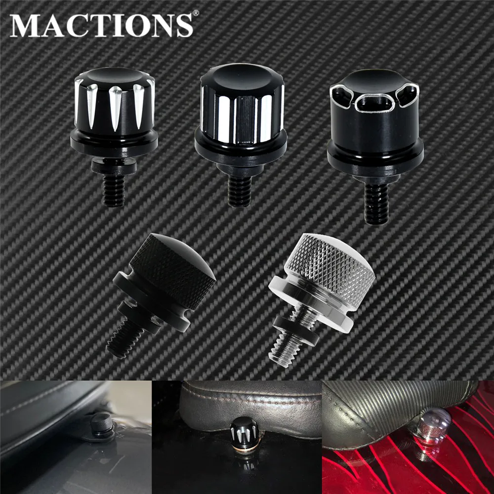 TABEN Motorrad Sitzschrauben 1/4-20 - 4er Set Aus Aluminium, Schwarz Eloxiert