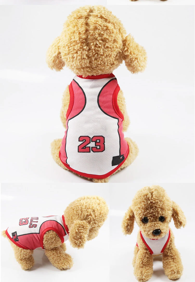 Собака Кошка Футбол командный жилет сборная по футболу крутая рубашка для щенка Тедди Йоркский Бульдог - Color: Blls