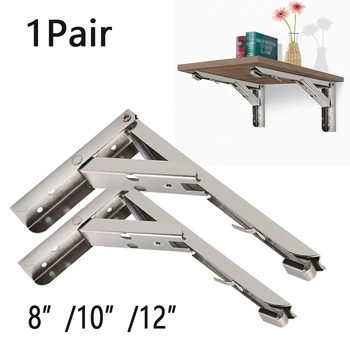 

2Pcs Brackets Folding Brace Table Hardware Chair Elbow Replacement Folding Parts Stainless Steel Folding Bracket Catch Support