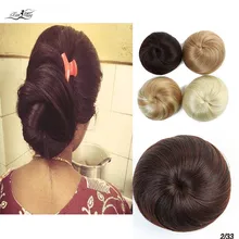 Aoosoo 9 ядер meninas marrom loira bun cabelo chignon donut rolo sinttetico шиньон fibra de alta temperatura para mulheres h