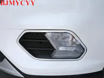 

BJMYCYY 2PCS/SET The front fog lamp stainless steel decorative box for ford escape kuga 2017