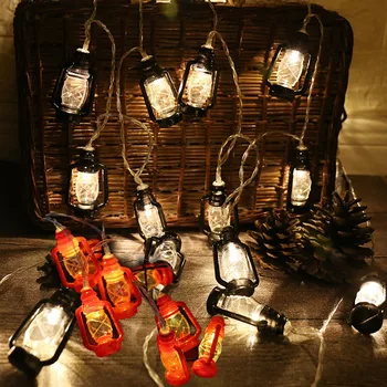 

Halloween Modeling Light Battery Retro Kerosene String Lights Lantern Lamp Light Light String Battery or USB 5V Ins Style Decora