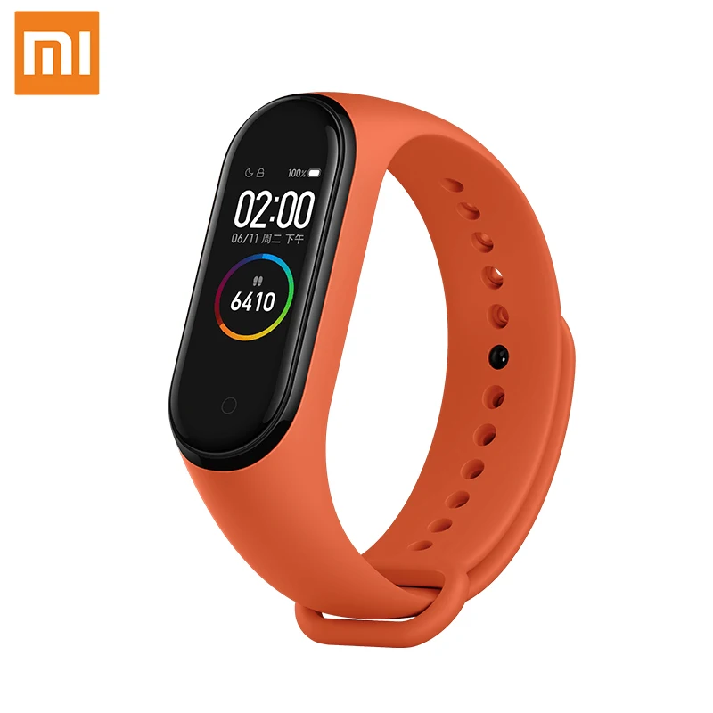 Xiaomi mi смарт-браслет mi Band 4 фитнес-браслет 0,9" AMOLED цветной сенсорный экран управление музыкой пульсометр BT