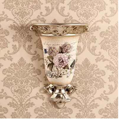 B Backwall pendant resin vase, wall pot, basket, family living room background decorative handicraft pendant home decoration - Цвет: B