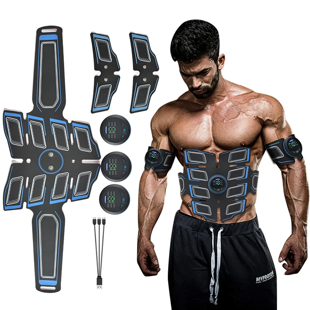 Rechargeable EMS Abs Stimulator Fitness Gear Muscle Abdominal toning Trainer USB 