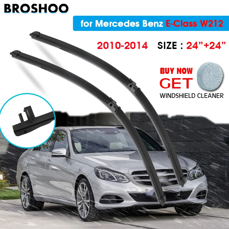 

Car Wiper Blade For Mercedes Benz E-Class W212 24"+24" 2010-2014 Auto Windscreen Windshield Wipers Blades Fit Side Pin Arms