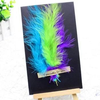 

Unique Feather Greeting Card Especially For You Festive Party Supplies Event Party Cards Invitations Home Garden decor