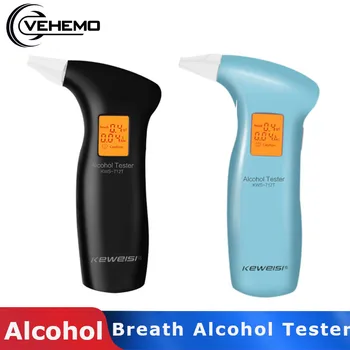 

Vehemo Breath Alcohol Tester LCD Display Detector Handheld Portabl Alcohol Tester Analyzer Roadway Safety Black Driving