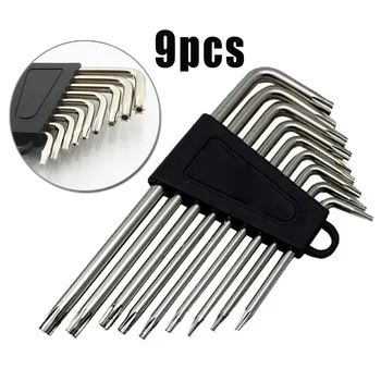 

9* Stainless Steel Extra Long HRC52-54 L-type Plum Hex Wrench Repair Tool T6-T27