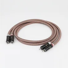 

Pair Hifi RCA to RCA cable Accuphase OCC pure copper RCA interconnect audio cable Rhodium plated RCA plug connector cable