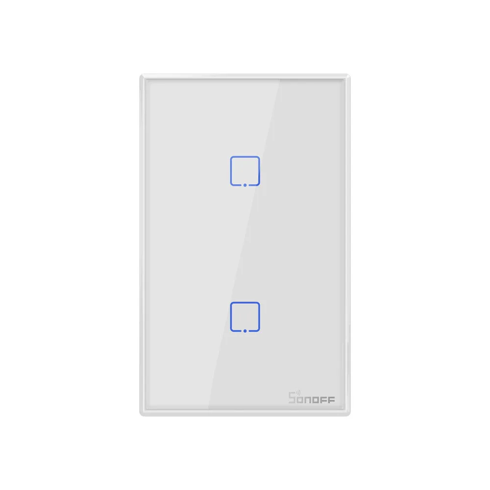 Интеллектуальный выключатель света SONOFF T2 умный дом переключатель переменного тока 100-240V 1/2/3 серии TX 433 МГц настенный Wi-Fi адаптер РЧ смарт-контроллер настенный выключатель Беспроводной