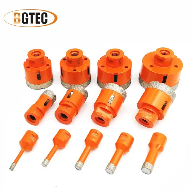 BGTEC 1pc forets pour carrelage M14 filetage porcelaine forets à noyau marbre maçonnerie trou scie granit couronne Dia6-110mm trou ouvreur 1