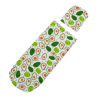 

Newborn baby new quality good quality warm Geometric print sleeping bag +hat set