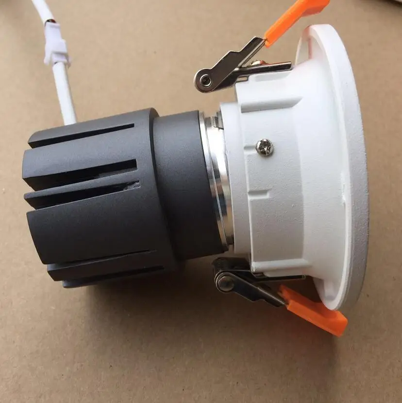 무료 배송 12W COB LED Downlight LED 실내 천장 조명 천장 조명 AC85-265V 알루미늄 CRI>90