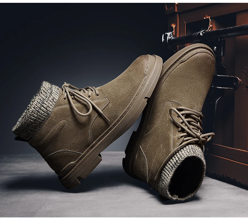 Чианг мужские водонепроницаемые походные ботинки Martens повседневные брендовые теплые походные кроссовки для зимних видов спорта на открытом воздухе Высококачественная Рабочая обувь