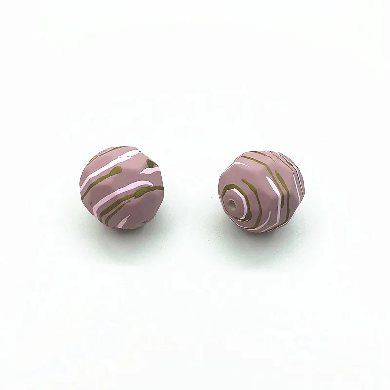 New arrival! 22mm 50pcs Matte Stripe Resin Faceted Beads for Earring accessories parts,Jewelry accessories Findings