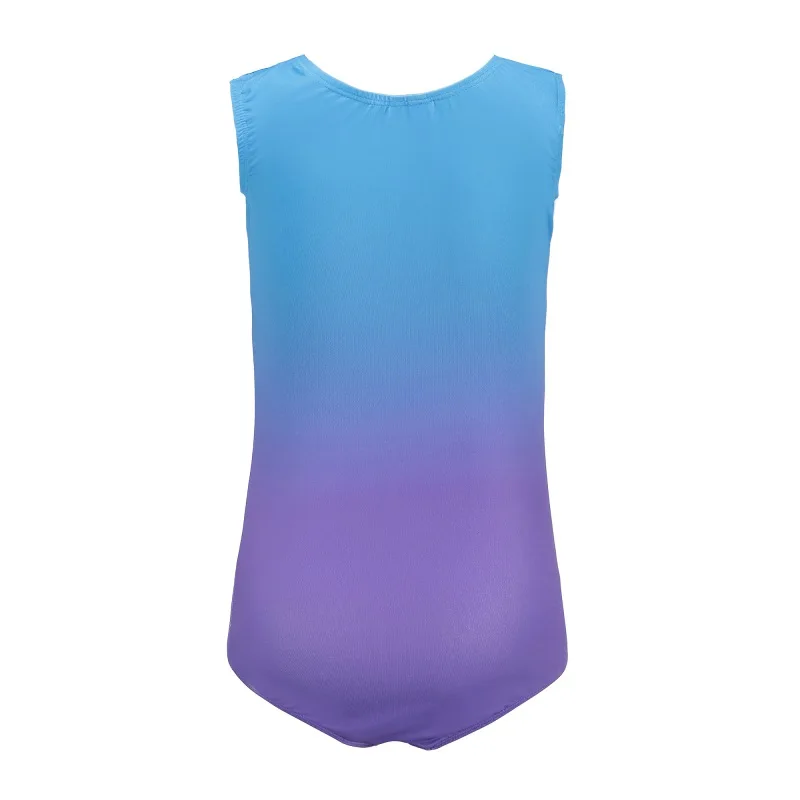 

Dance Suit Sleeveless Shoulder Diamond Bright Spotted Body Suit Gradient Color Ballet Dance Practice Clothes