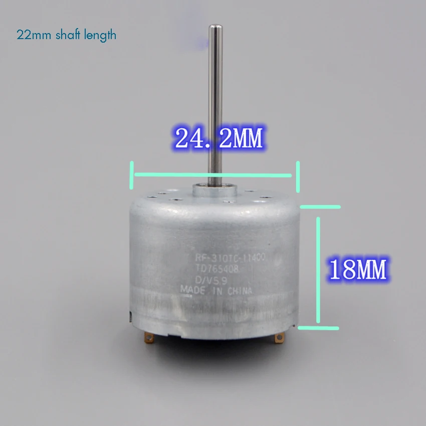 RF310 микро Mute DC низкоскоростной двигатель большим вращающим моментом ветряной Солнечный двигатель 0,8 V-12 V вал Диаметр 2 мм вал Длина 6, 9, 22 мм