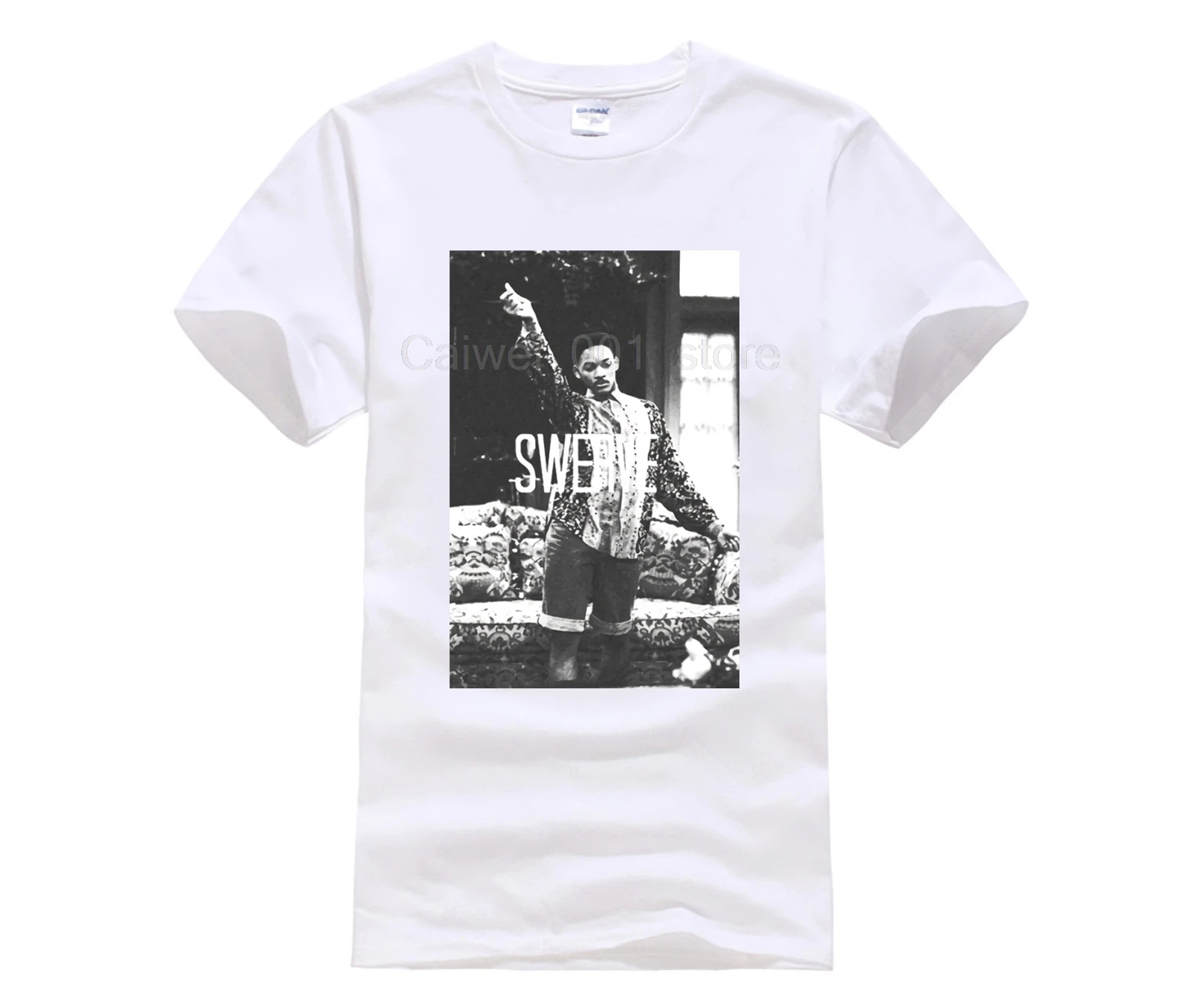 Для мужчин печати Повседневное 100% хлопковая футболка Популярные Fresh Prince свернуть